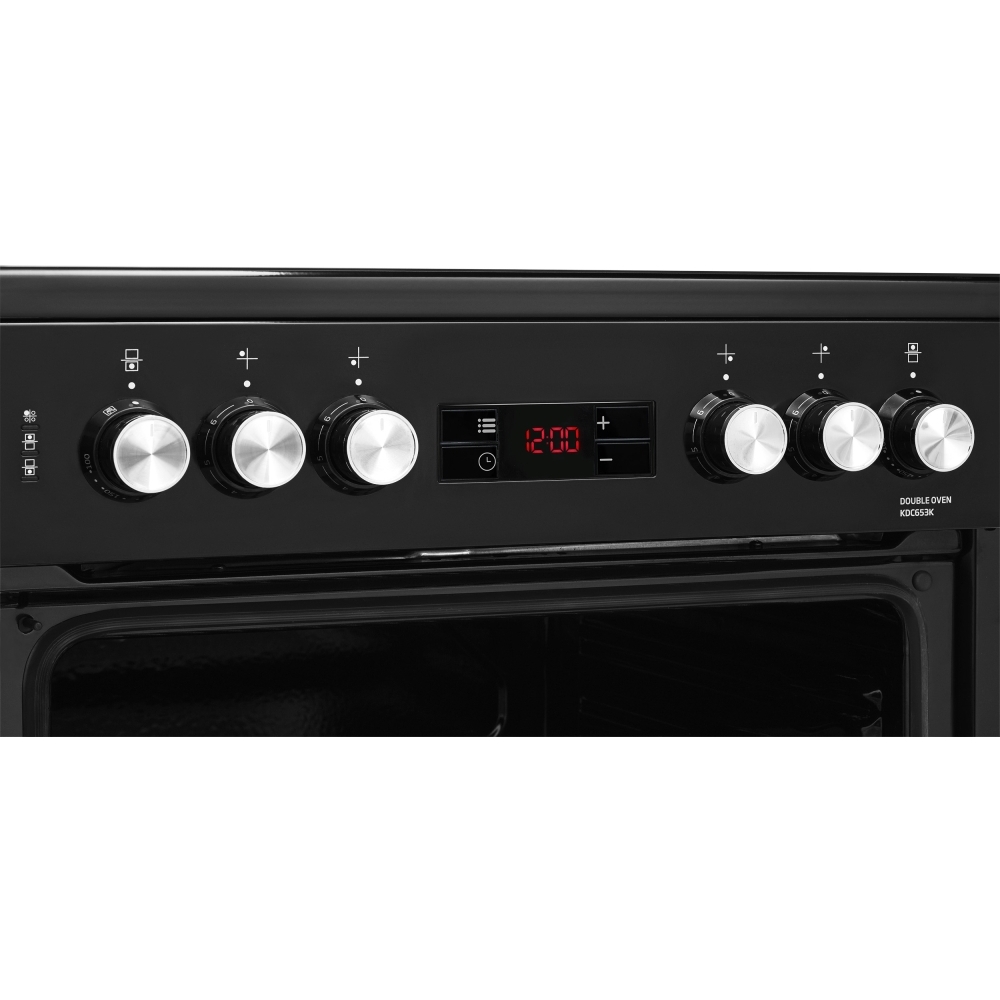 Beko KDC653K Ceramic Electric Cooker with Double Oven, Black, A Rated