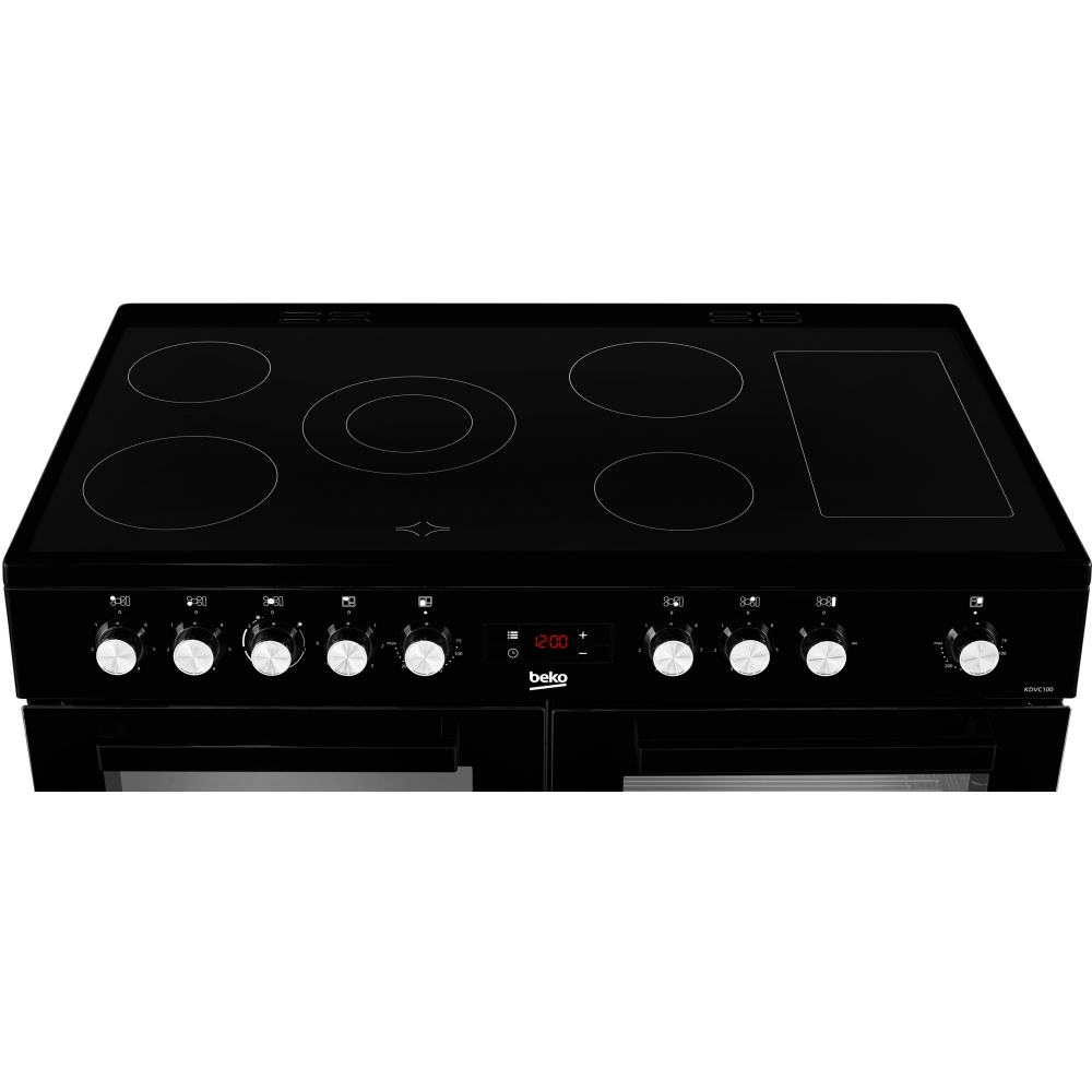 Beko KDVC100K 100cm Ceramic Range Cooker, Black, A Rated