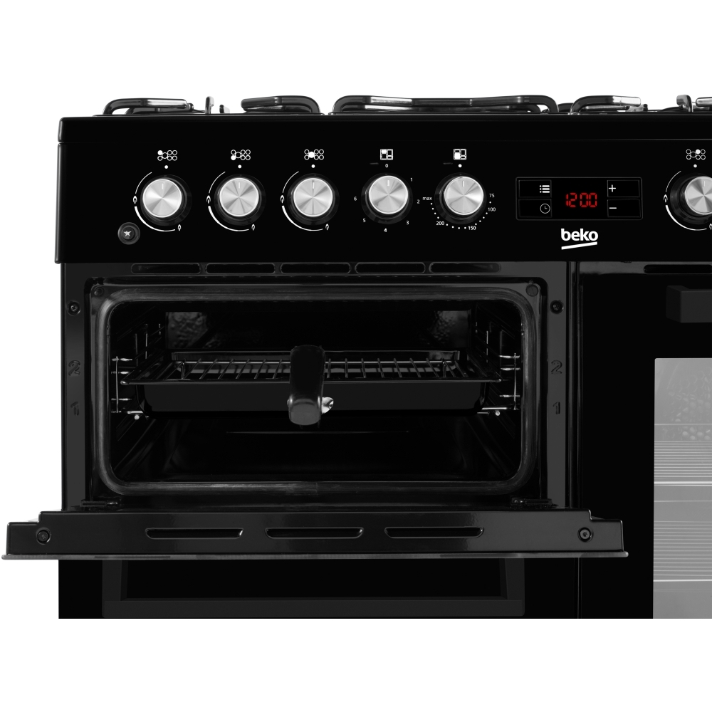 Beko KDVF100K 100cm Dual Fuel Range Cooker, Black, A Rated