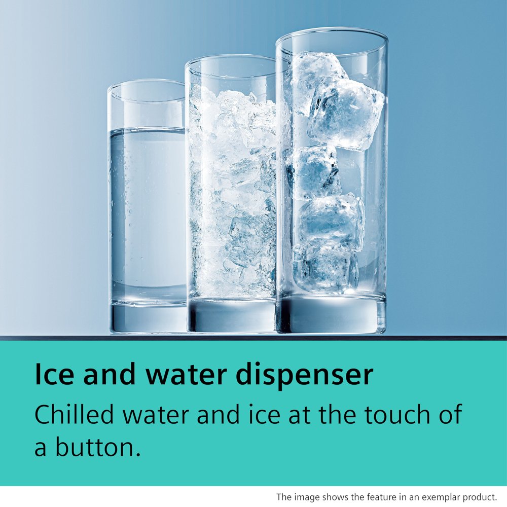 Siemens KF96DPXEA iQ700 American Fridge Freezer, Brushed Black Steel, E Rated,  Plumbed