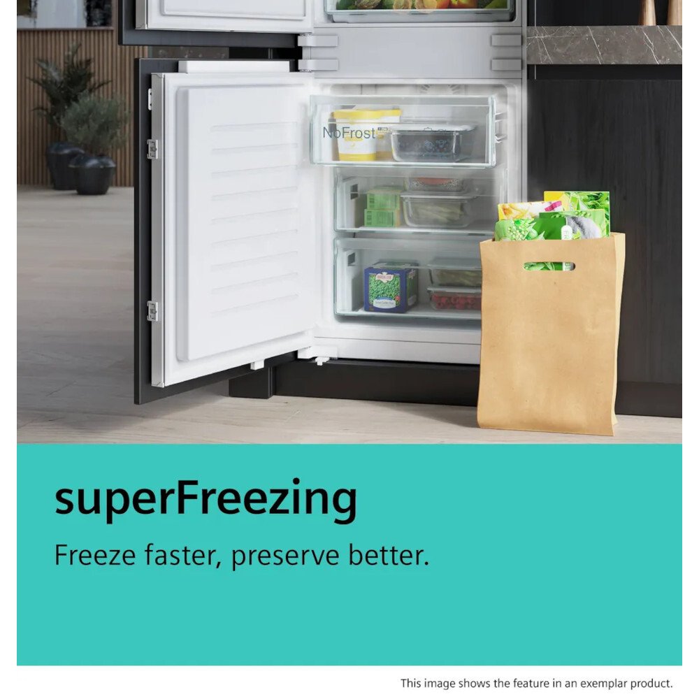 Siemens KF96NAXEAG iQ300 American Fridge Freezer,  Non-Plumbed, Black, E Rated