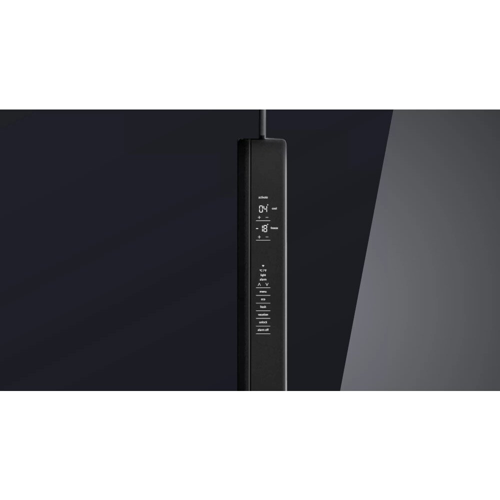 Siemens KF96RSBEA iQ700 American Fridge Freezer, Black, E Rated,  Non-Plumbed