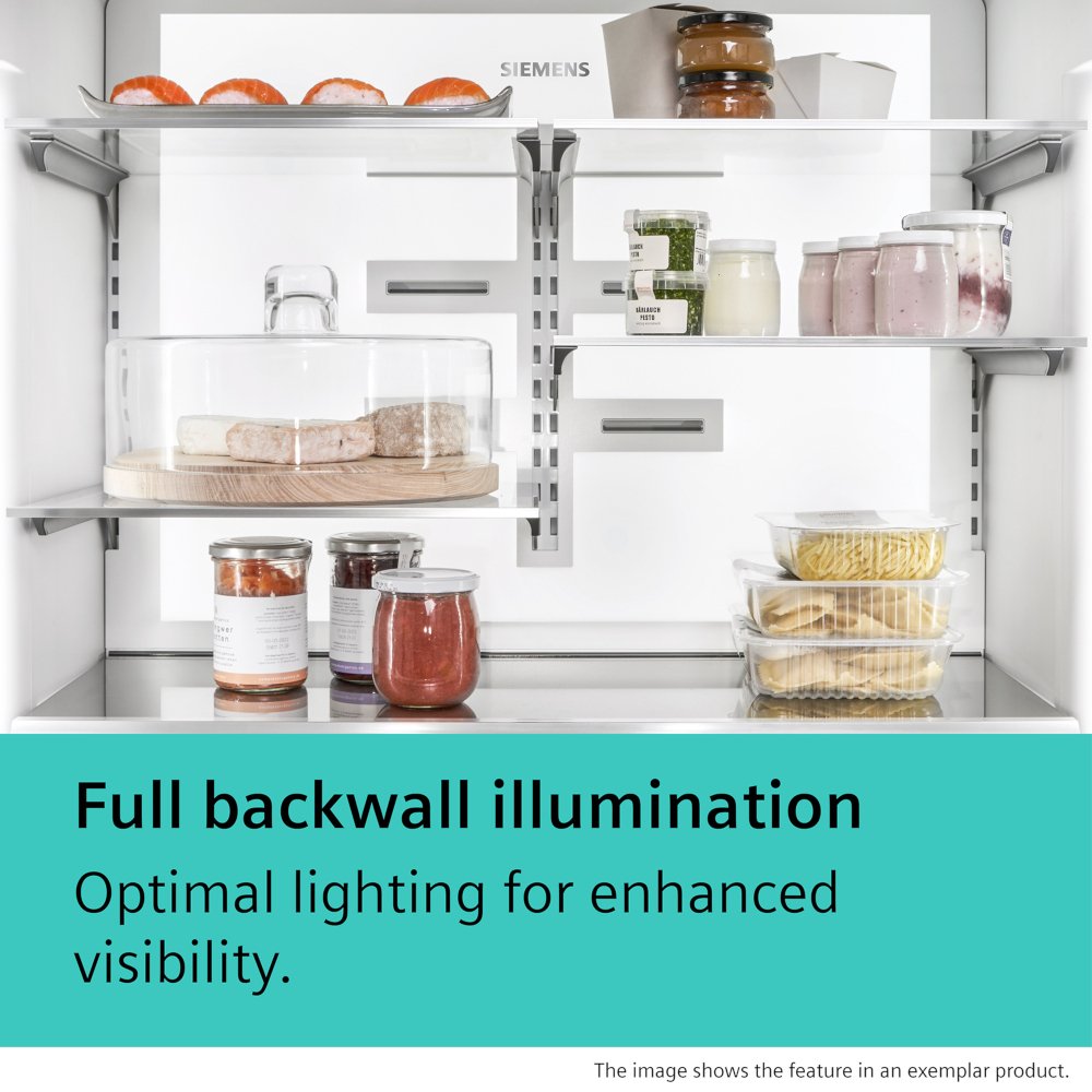 Siemens KF96RSBEA iQ700 American Fridge Freezer, Black, E Rated,  Non-Plumbed