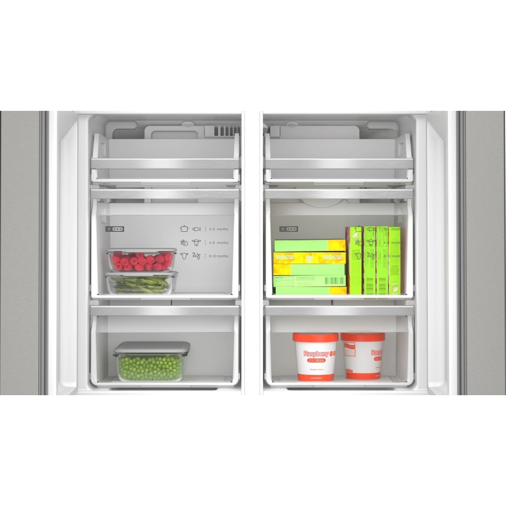 Bosch KFD96APEAG Series 6 American Fridge Freezer, Stainless Steel, E Rated,  Plumbed