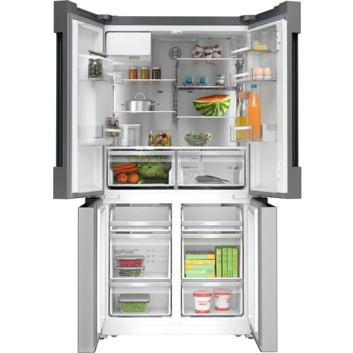 Bosch KFI96APEAG Series 6 American Fridge Freezer,  Non-Plumbed, Stainless Steel, E Rated