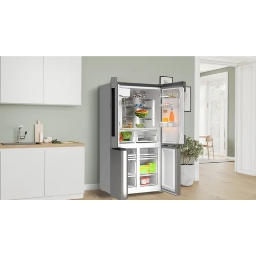 Bosch KFI96APEAG Series 6 American Fridge Freezer,  Non-Plumbed, Stainless Steel, E Rated