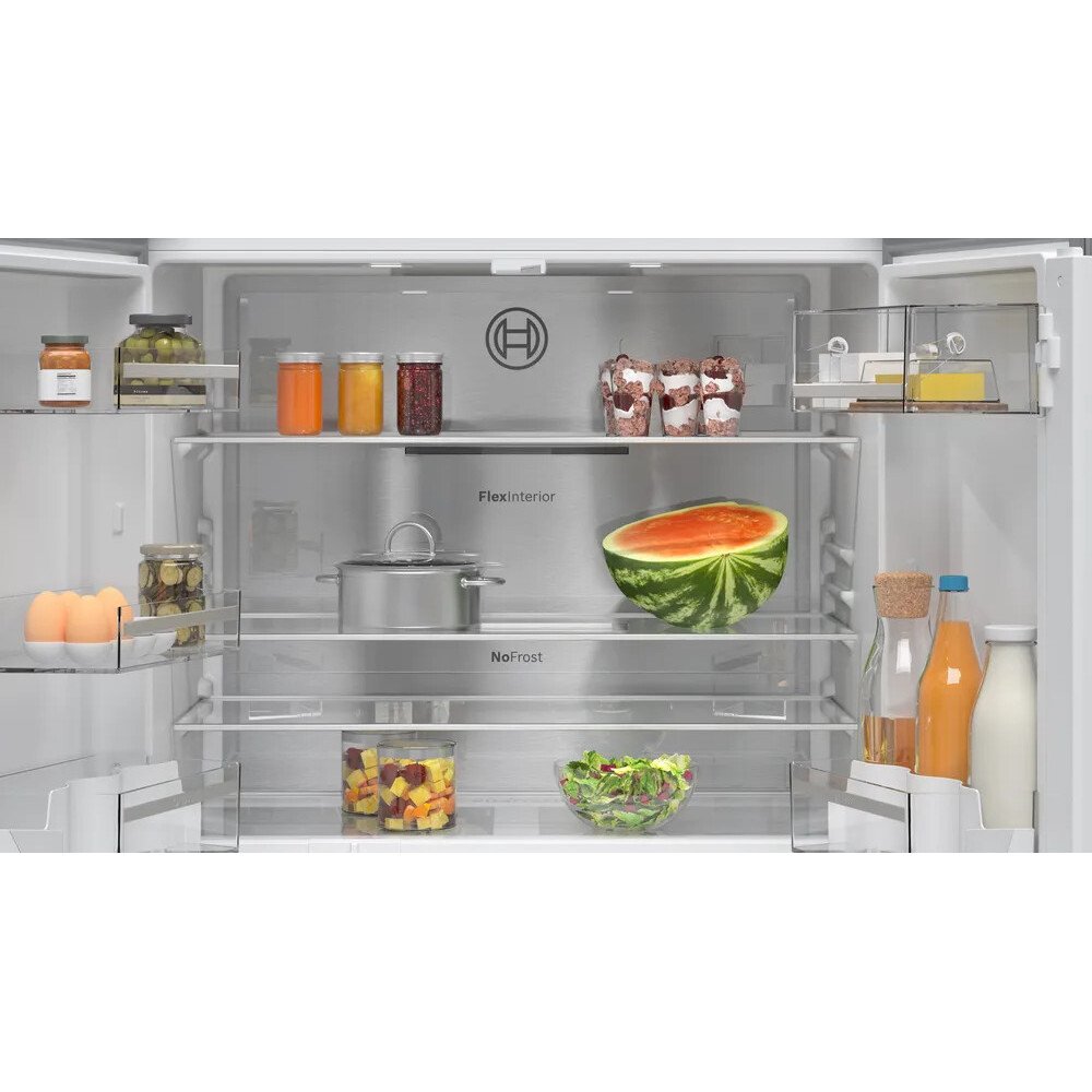 Bosch KFN96APEAG Series 6 American Fridge Freezer, Silver, E Rated