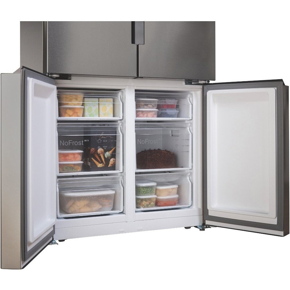 Bosch KFN96VPEAG Series 4 American Fridge Freezer, Stainless Steel, E Rated,  Non-Plumbed