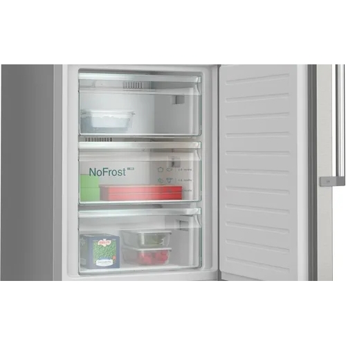 Siemens KG39NAIAU iQ500 Total No Frost Fridge Freezer, 70/30, Stainless Steel, A Rated