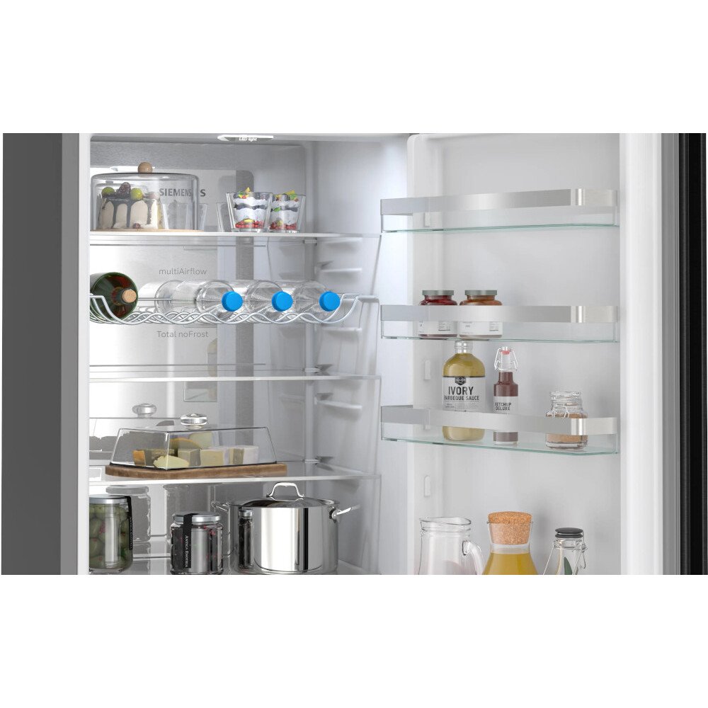 Siemens KG39NVXBG Total No Frost Fridge Freezer, 70/30, Black, B Rated