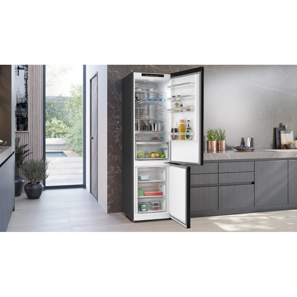 Siemens KG39NVXBG Total No Frost Fridge Freezer, 70/30, Black, B Rated