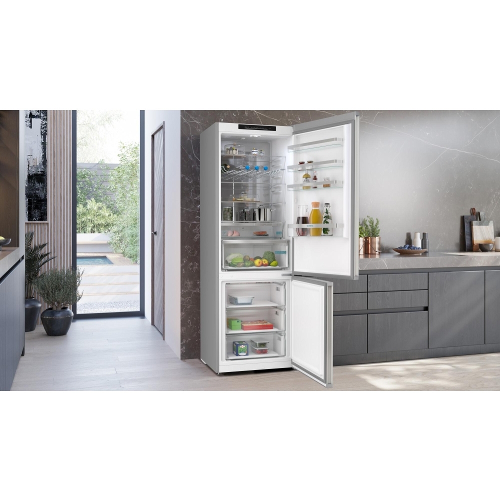 Siemens KG49NVIBG Total No Frost Fridge Freezer, 70/30, Stainless Steel, B Rated