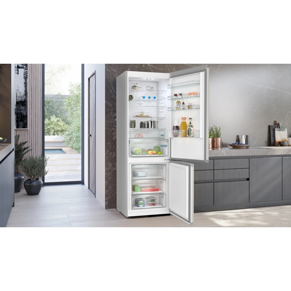 Siemens KG49NXIDF iQ300 No Frost Fridge Freezer, 70/30, Stainless Steel, D Rated
