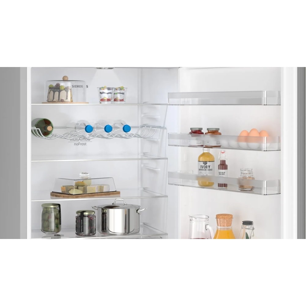 Siemens KG49NXIDF iQ300 No Frost Fridge Freezer, 70/30, Stainless Steel, D Rated