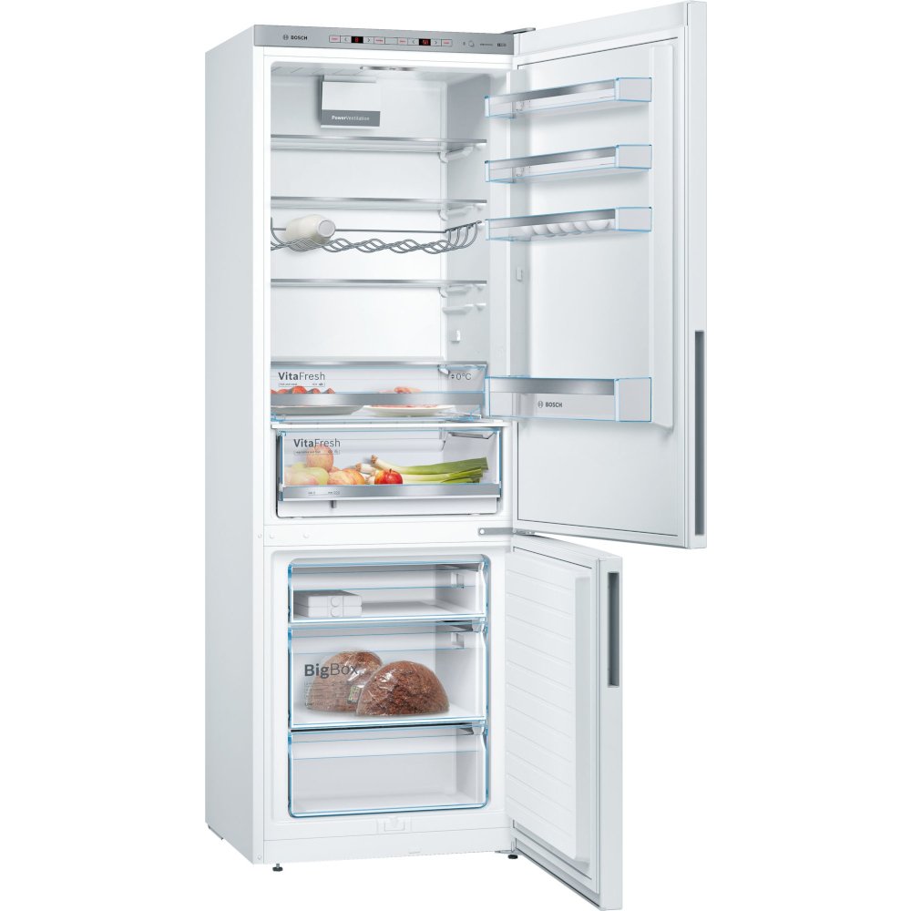 Bosch KGE49AWCAG Series 6 Low Frost Fridge Freezer, 60/40, White, C Rated