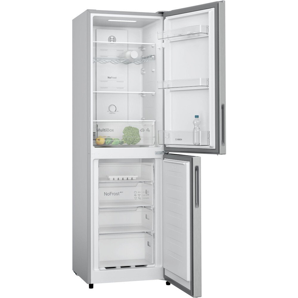 Bosch KGN27NLEAG Series 2 No Frost Fridge Freezer, 50/50, Stainless Steel, E Rated