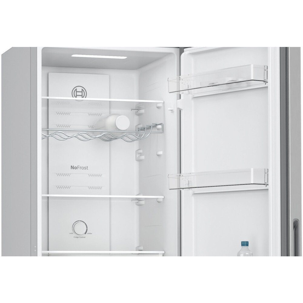 Bosch KGN27NLEAG Series 2 No Frost Fridge Freezer, 50/50, Silver