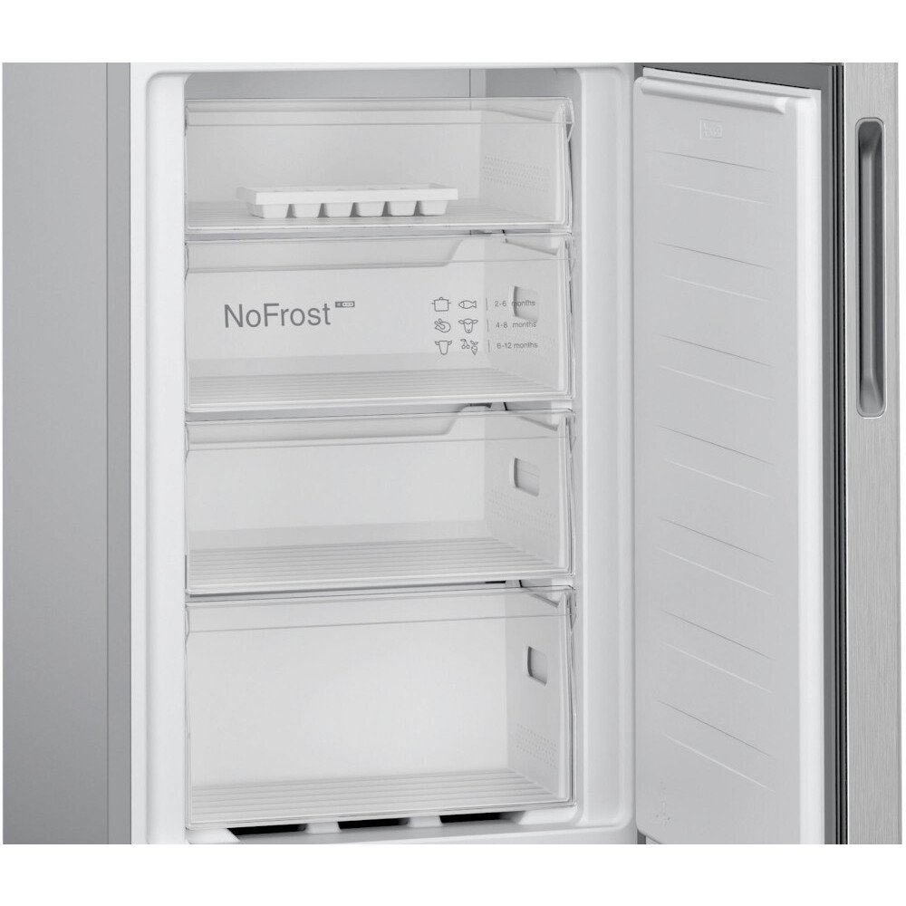 Bosch KGN27NLEAG Series 2 No Frost Fridge Freezer, 50/50, Stainless Steel, E Rated