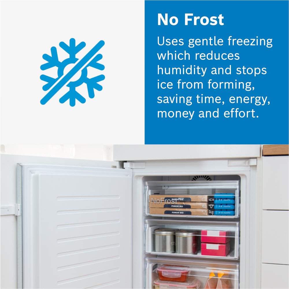 Bosch KGN27NWEAG Series 2 No Frost Fridge Freezer, 50/50, White, E Rated