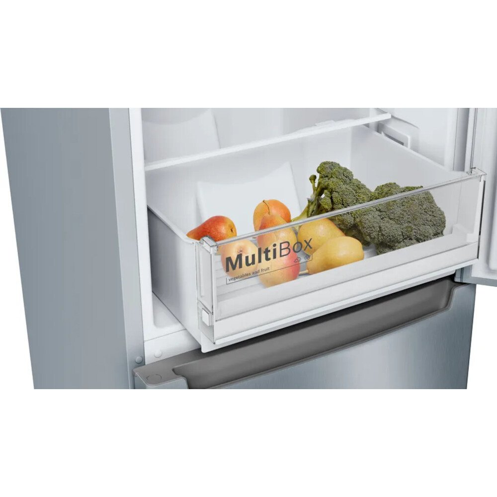 Bosch KGN33NLEBG Series 2 No Frost Fridge Freezer, 70/30, Stainless Steel, E Rated