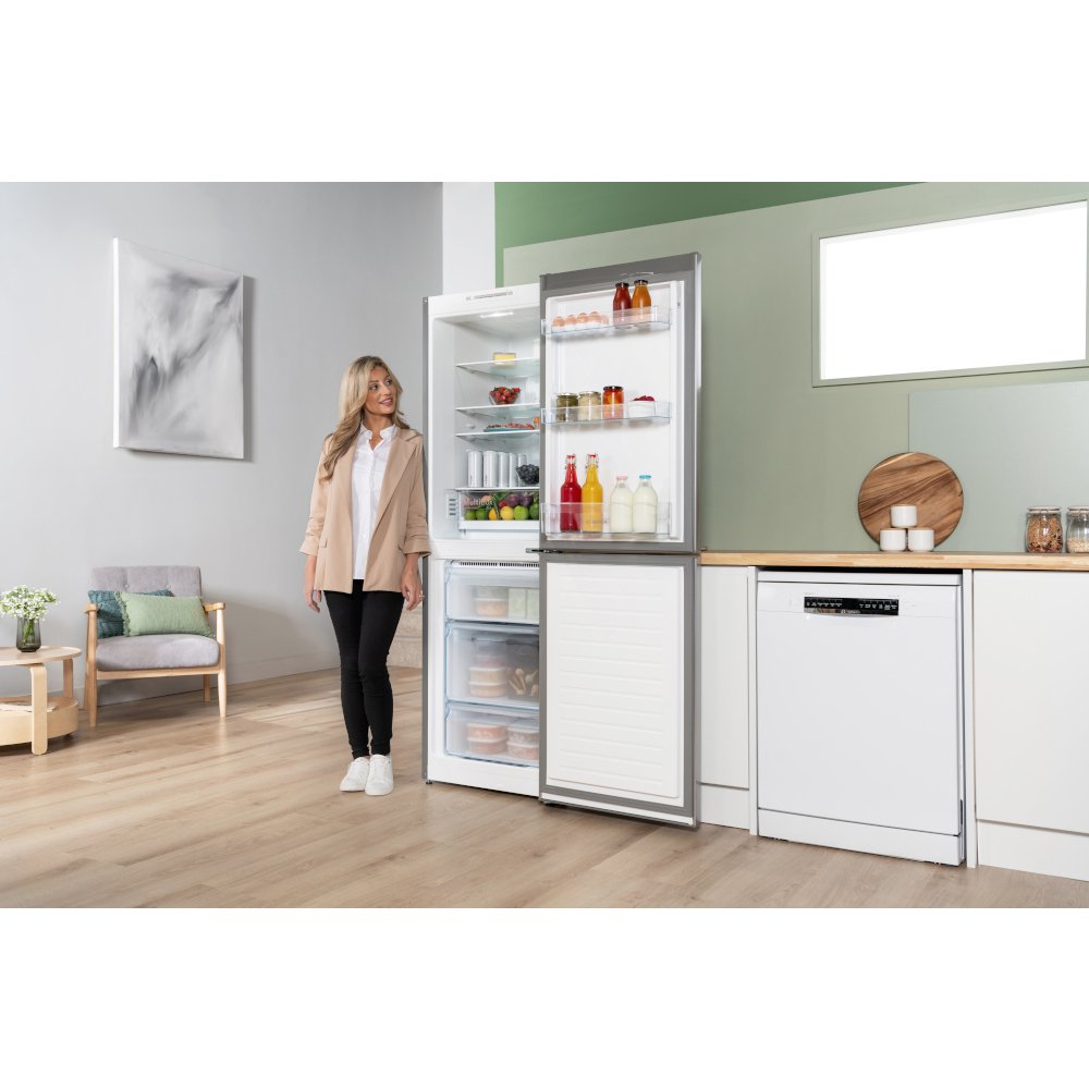 Bosch KGN34NLEAG Series 2 No Frost Fridge Freezer, 50/50, Stainless Steel, E Rated