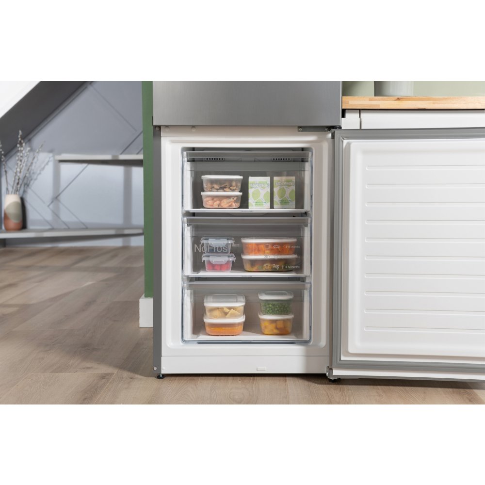 Bosch KGN362LDFG Series 4 No Frost Fridge Freezer, 60/40, Stainless Steel