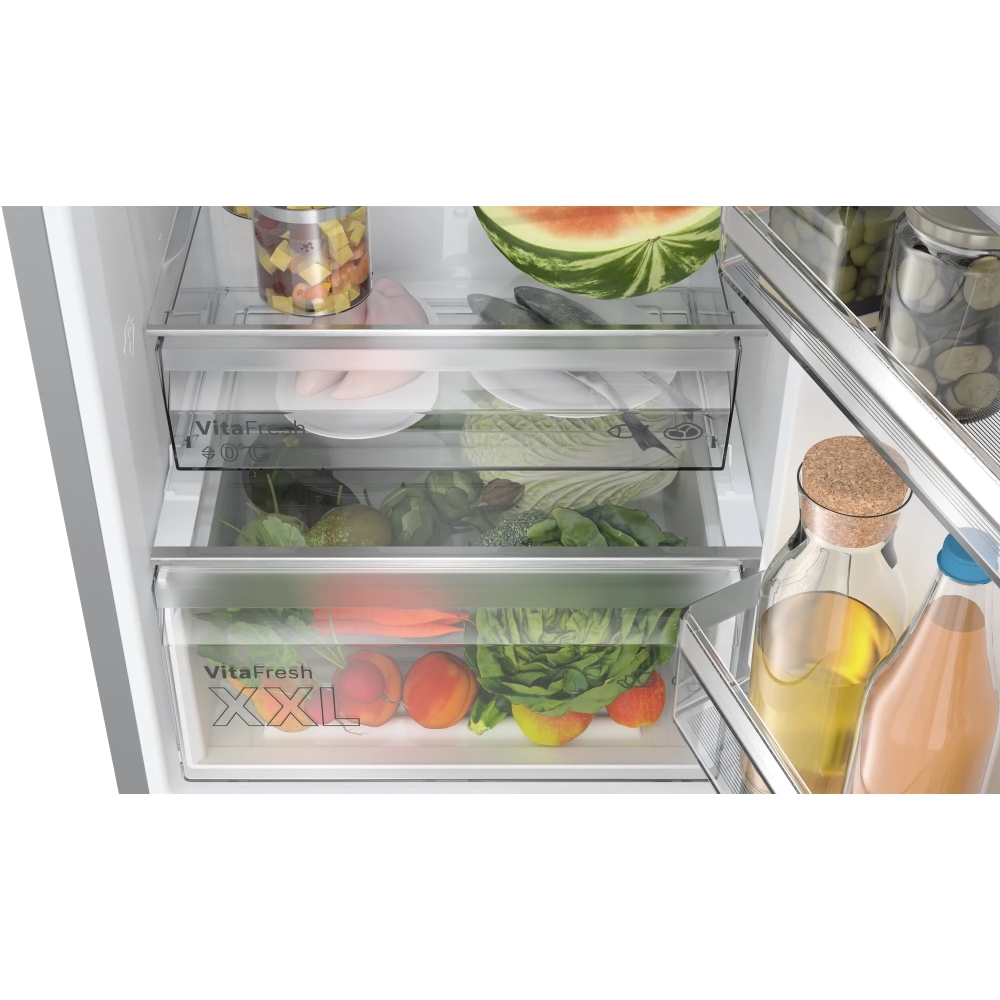Bosch KGN392LBFG Series 4 No Frost Fridge Freezer, 70/30, Stainless Steel, B Rated