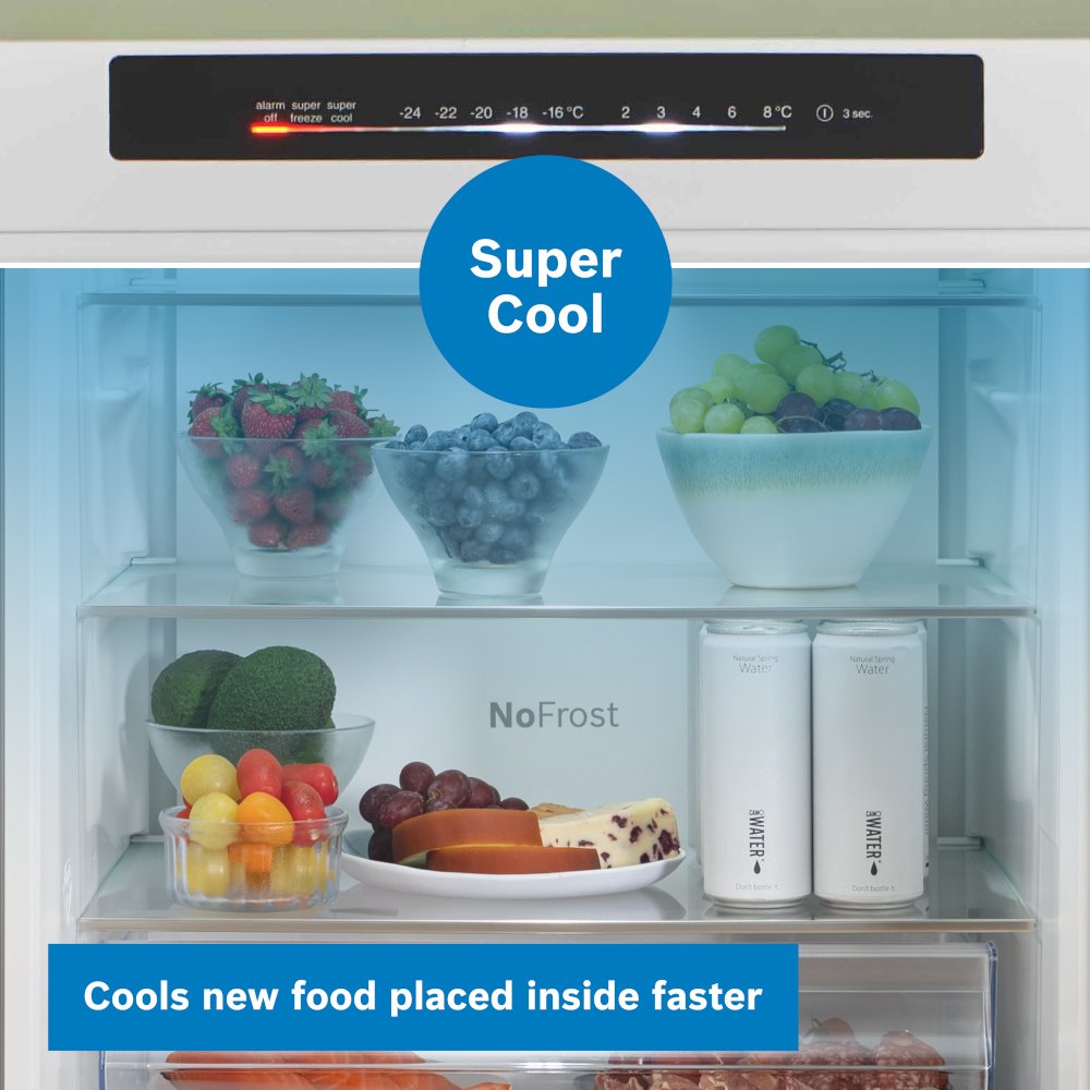 Bosch KGN392LDFG Series 4 No Frost Fridge Freezer, 70/30, Stainless Steel, D Rated