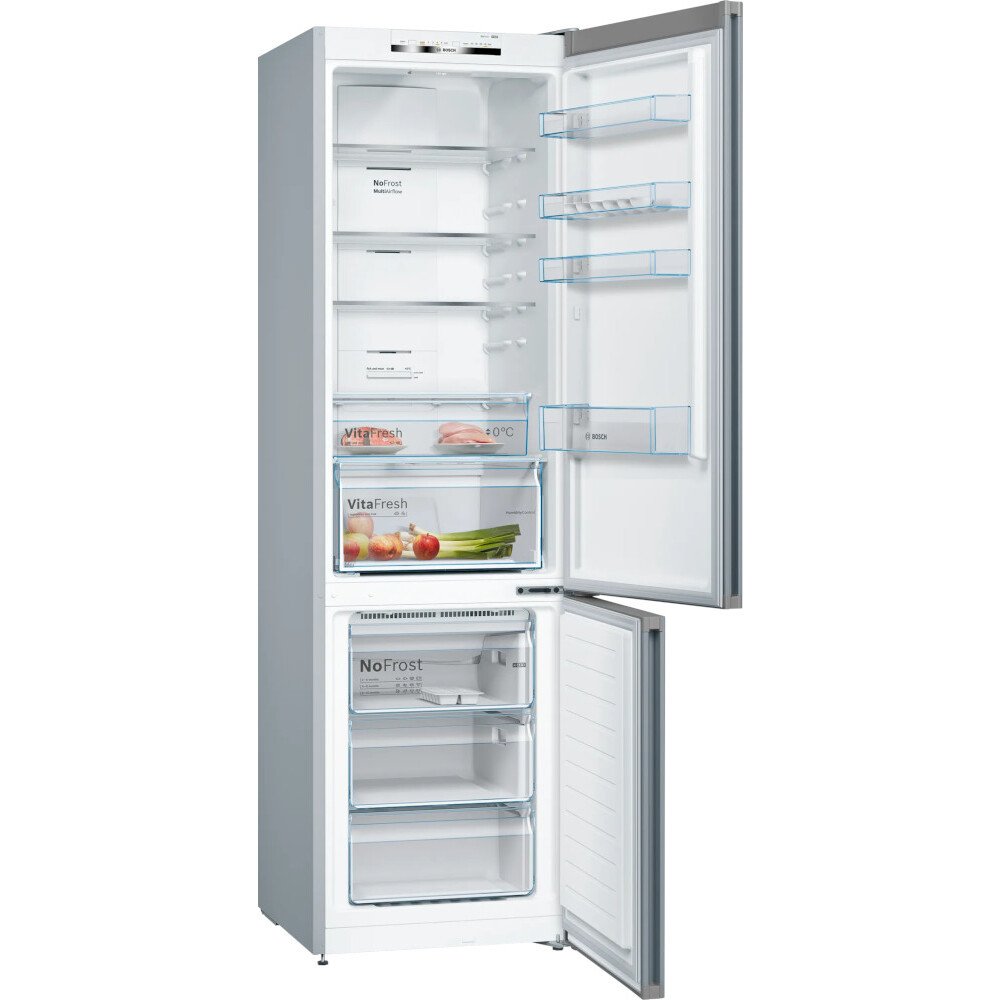 Bosch KGN392LEBG Series 4 Total No Frost Fridge Freezer, 70/30, Stainless Steel, E Rated