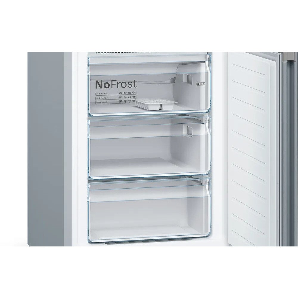 Bosch KGN392LEBG Series 4 Total No Frost Fridge Freezer, 70/30, Stainless Steel, E Rated