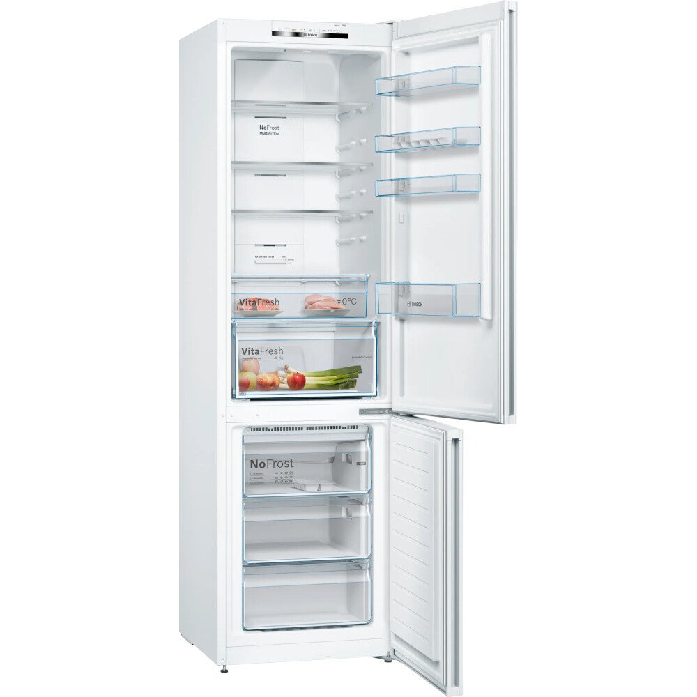 Bosch KGN392WEBG Series 4 Total No Frost Fridge Freezer, 70/30, White, E Rated