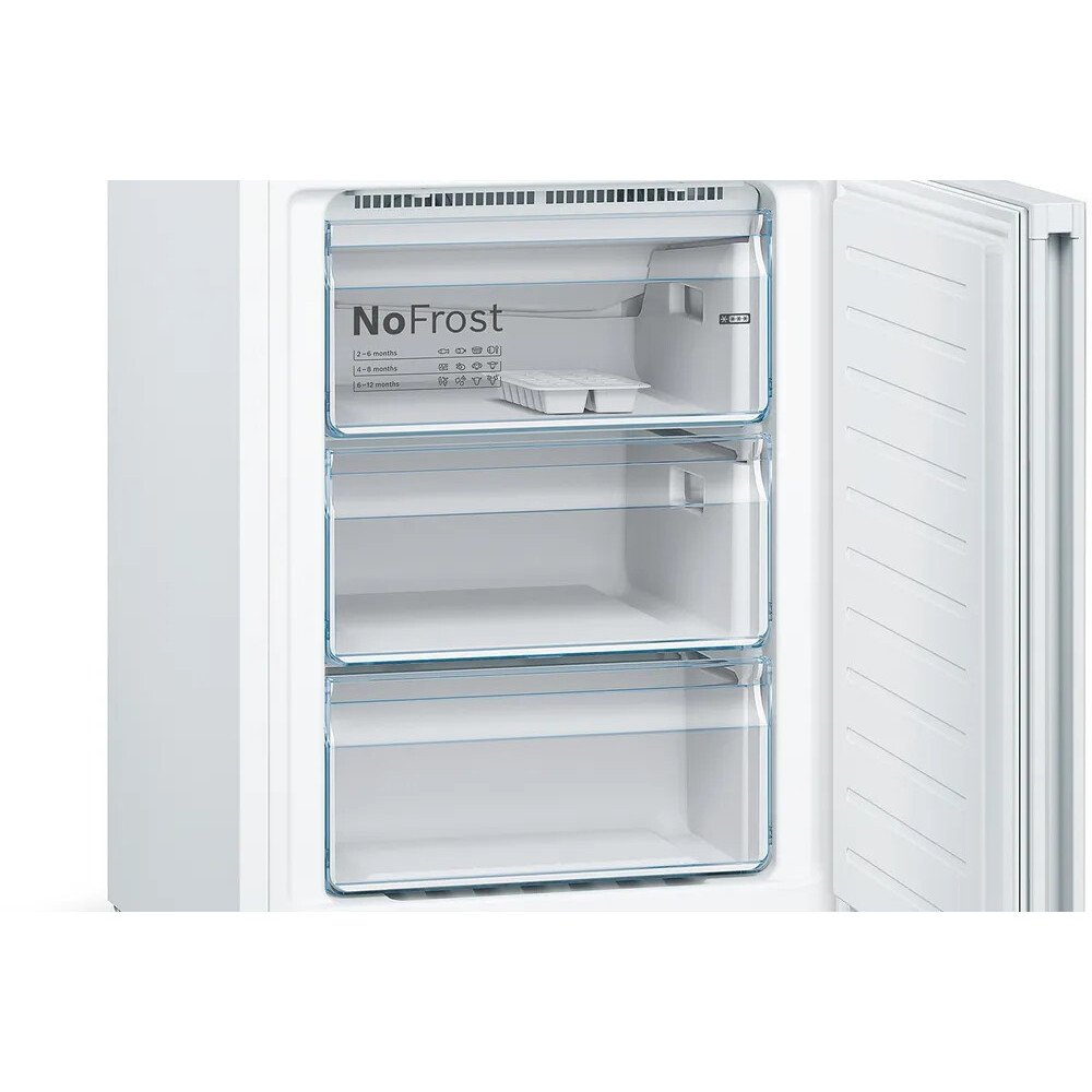 Bosch KGN392WEBG Series 4 Total No Frost Fridge Freezer, 70/30, White, E Rated