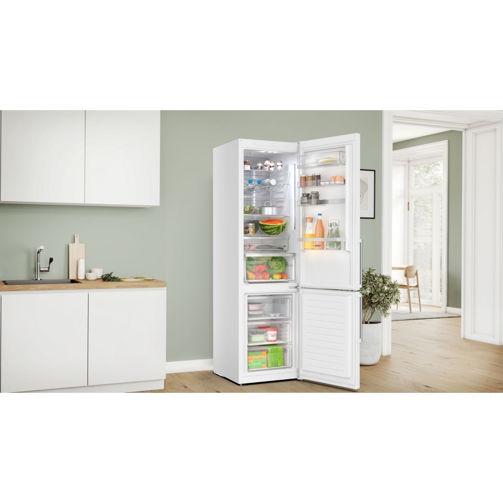 Bosch KGN39AWCTG Series 6 Frost Free Fridge Freezer, 70/30, White, C Rated