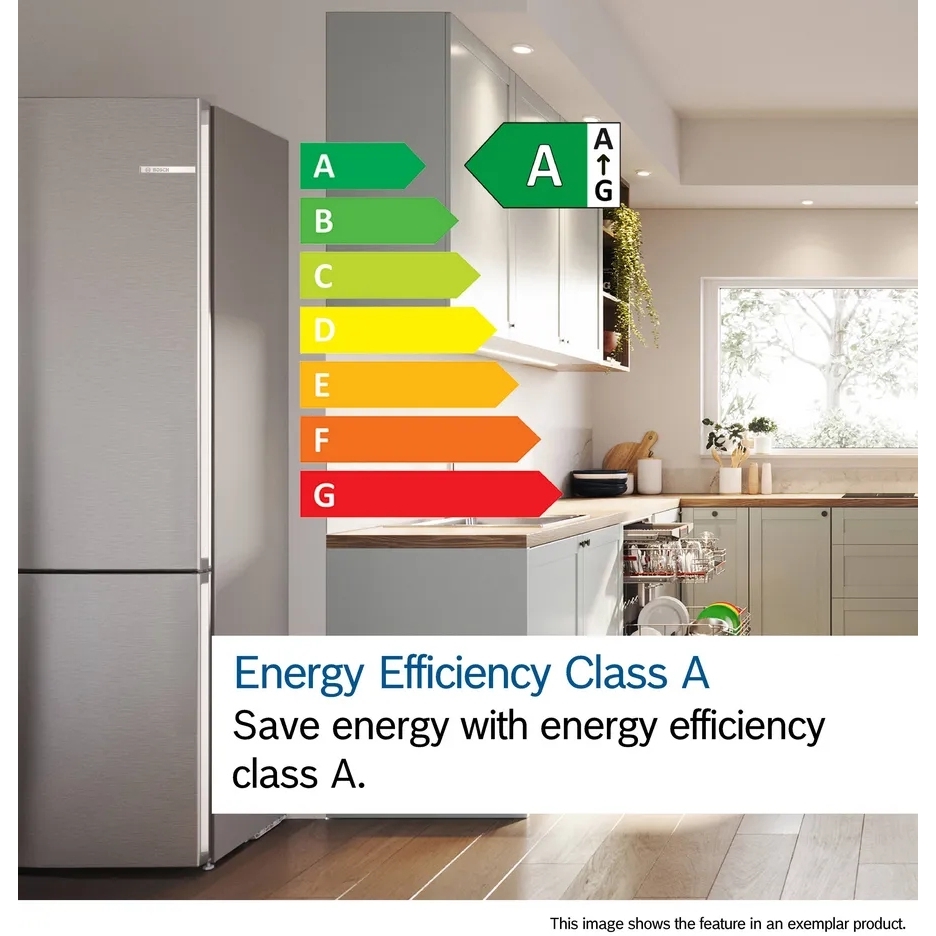 Bosch KGN39OCAFG Series 4 Total No Frost Fridge Freezer, 70/30, Grey, A Rated