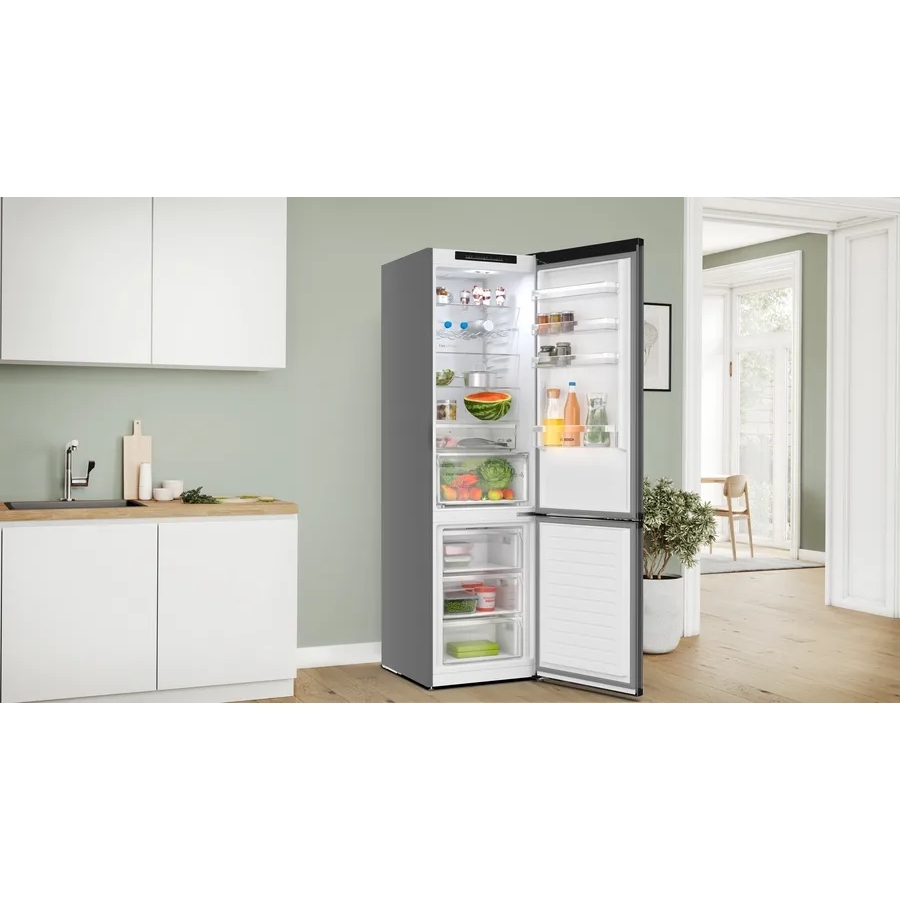 Bosch KGN39OCAFG Series 4 Total No Frost Fridge Freezer, 70/30, Grey, A Rated