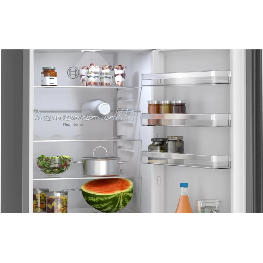 Bosch KGN39OCAFG Series 4 Total No Frost Fridge Freezer, 70/30, Grey, A Rated