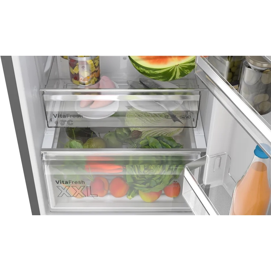 Bosch KGN39OCAFG Series 4 Total No Frost Fridge Freezer, 70/30, Grey, A Rated