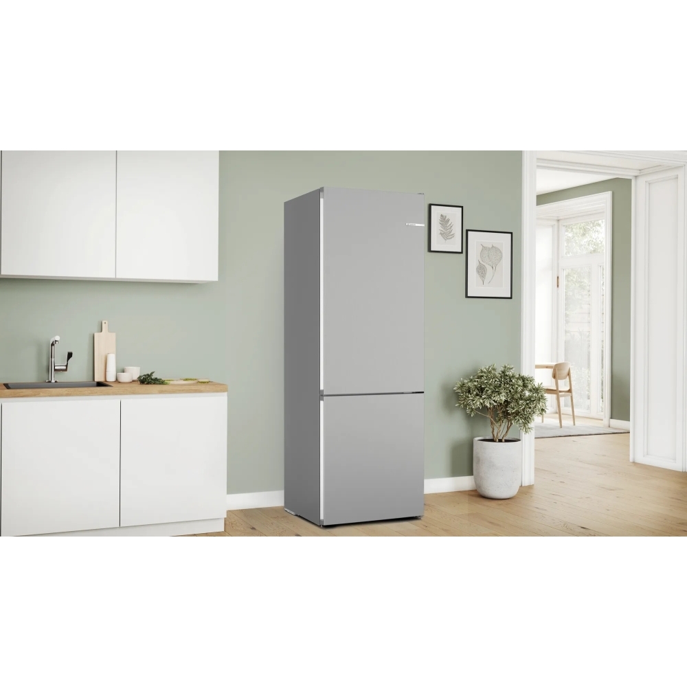 Bosch KGN492LDFG Series 4 No Frost Fridge Freezer, 70/30, Stainless Steel, D Rated