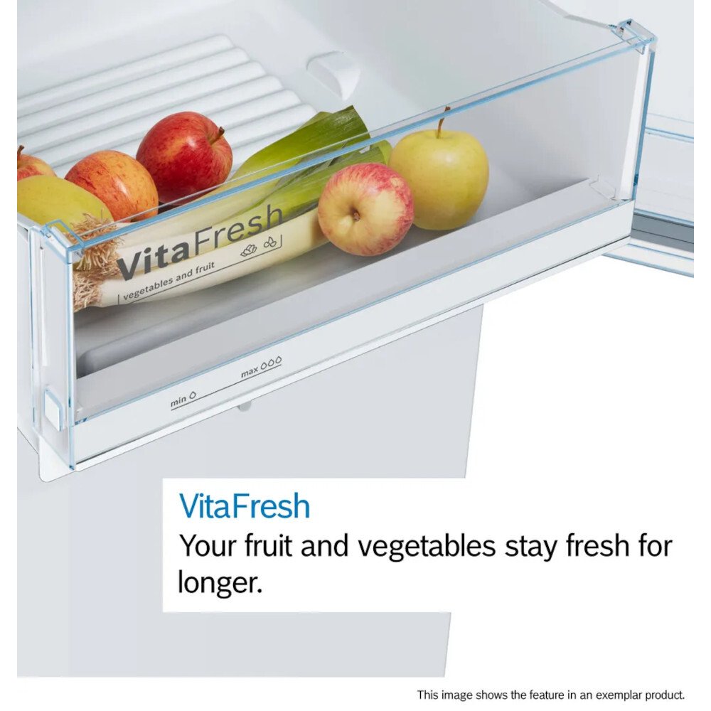 Bosch KGV336WEAG Series 4 Low Frost Fridge Freezer, 60/40, White, E Rated