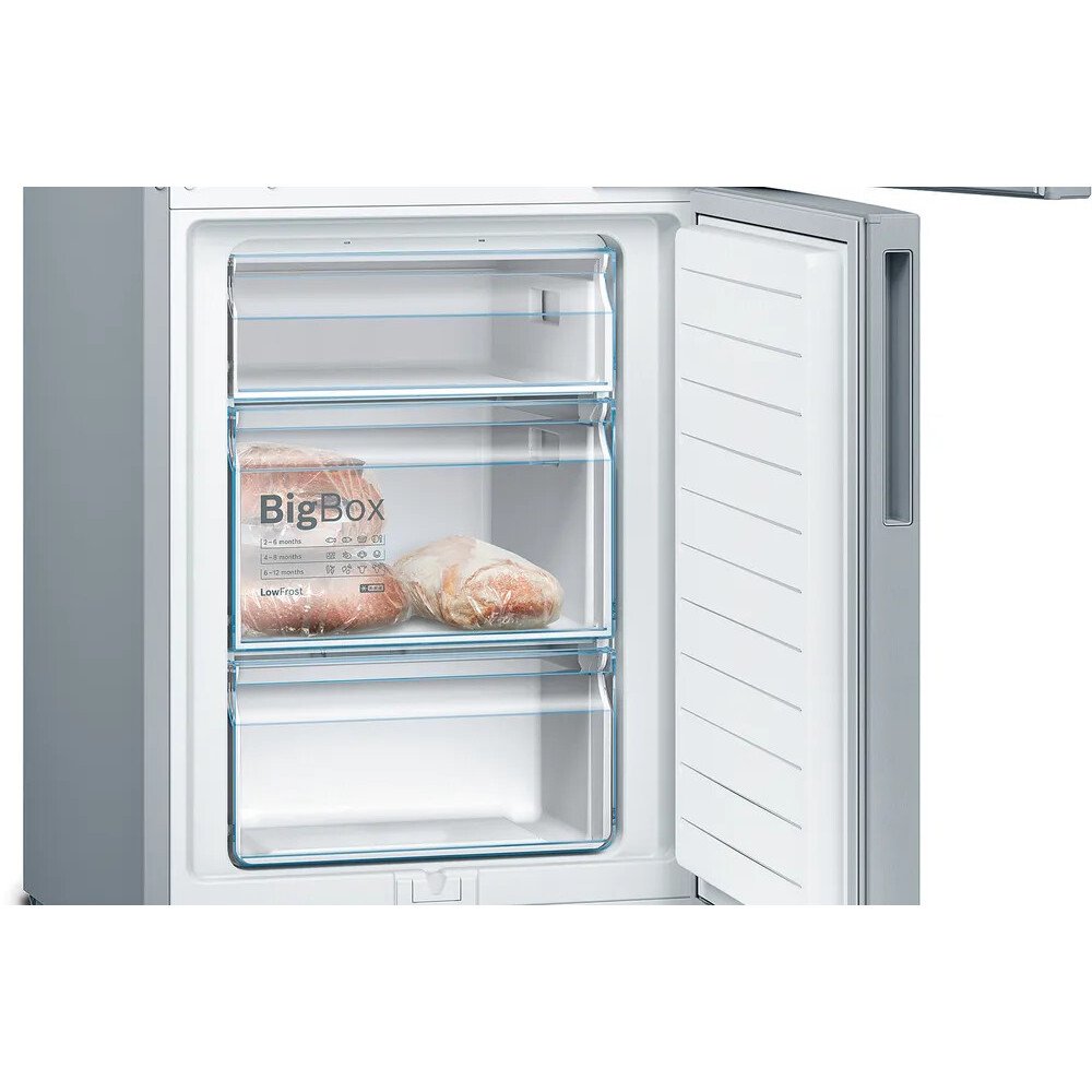 Bosch KGV33VLEAG Series 4 Low Frost Fridge Freezer, 60/40, Stainless Steel, E Rated