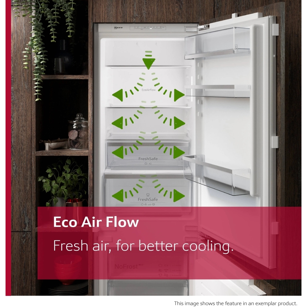 Neff KI1412FE1G Built-In Larder Fridge, Fixed Hinge, E Rated