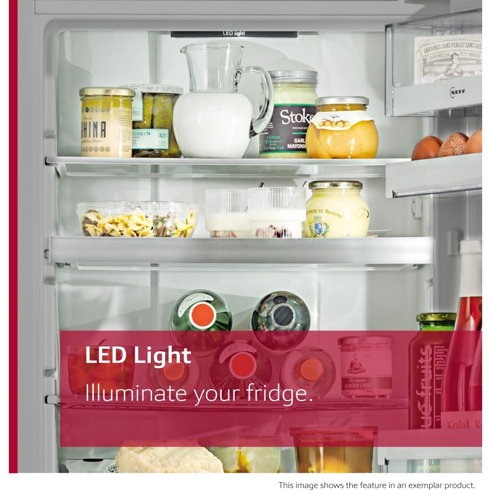 Neff KI1412FE1G Built-In Larder Fridge, Fixed Hinge, E Rated