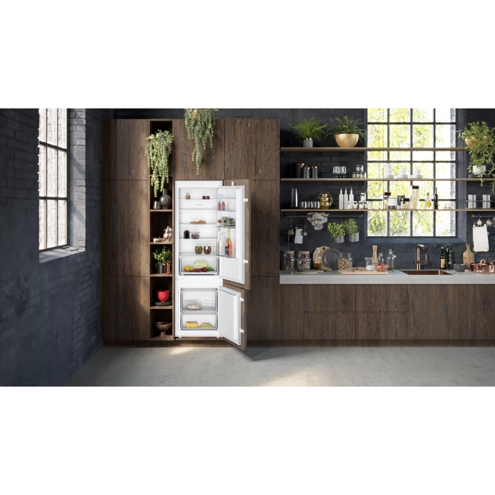 Neff KI5871SE0G N30 Low Frost Integrated Fridge Freezer, Sliding Hinge, 70/30, E Rated