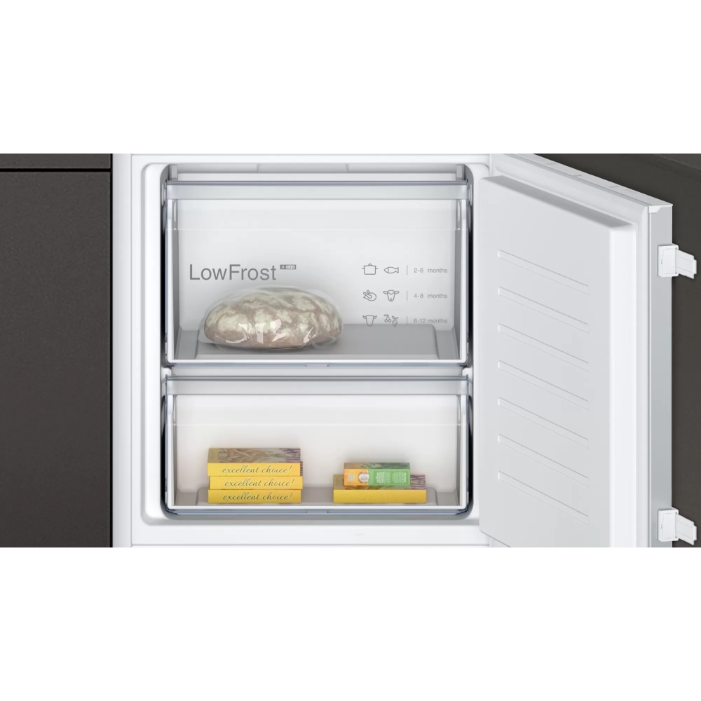 Neff KI5871SE0G N30 Low Frost Integrated Fridge Freezer, Sliding Hinge, 70/30, E Rated