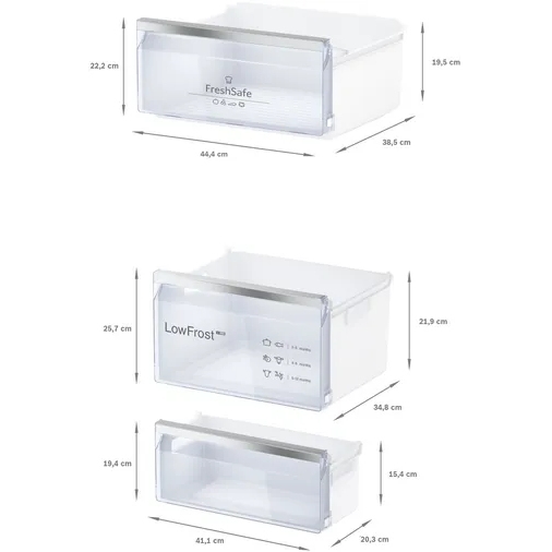 Neff KI5872FE0G N50 Low Frost Integrated Fridge Freezer, Fixed Hinge, 70/30, E Rated