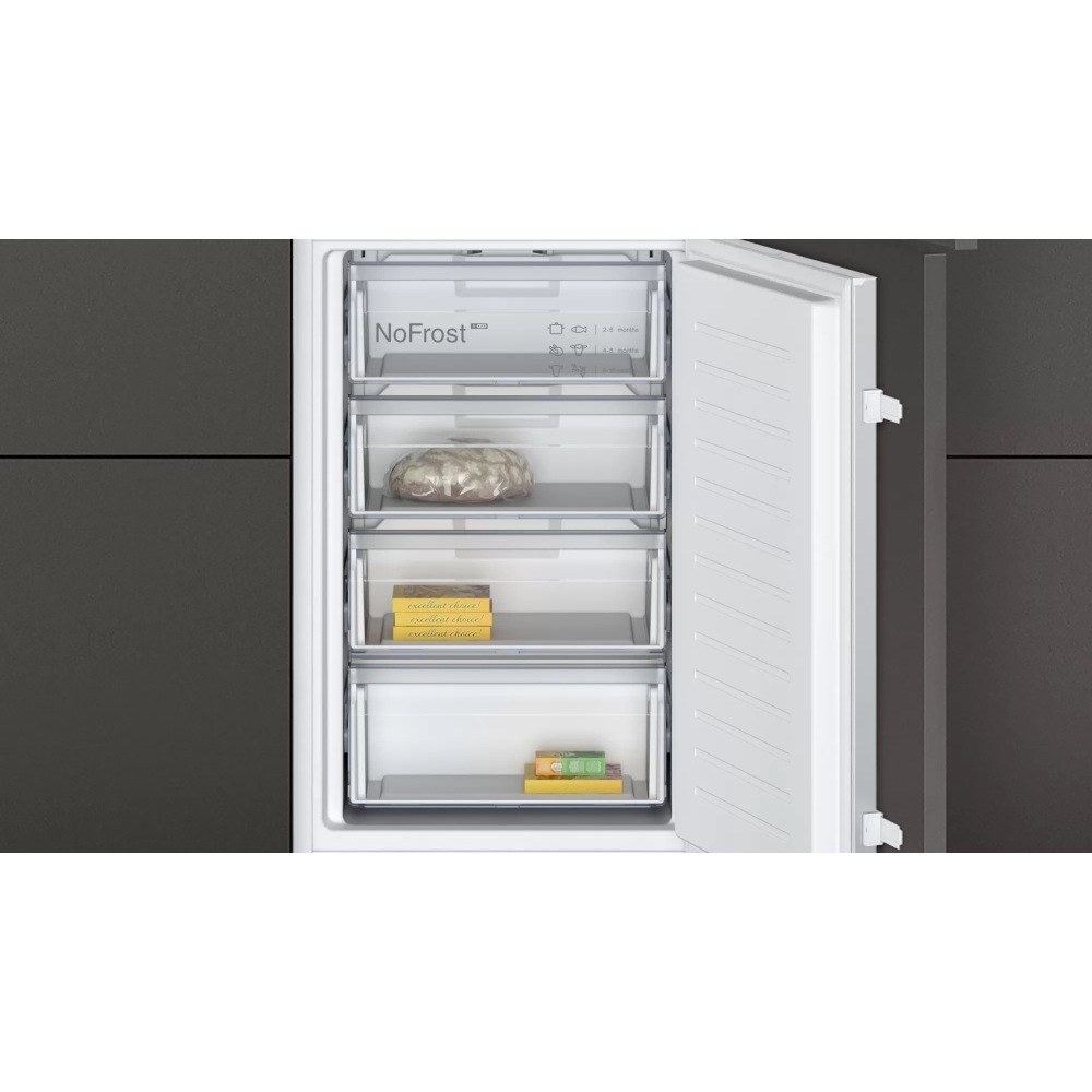 Neff KI7851SE0G N30 No Frost Integrated Fridge Freezer, Sliding Hinge, 50/50, E Rated