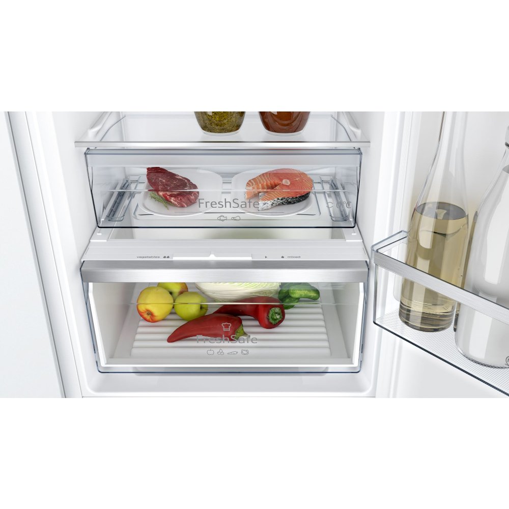Neff KI7862SE0G N50 No Frost Integrated Fridge Freezer, Sliding Hinge, 70/30, E Rated