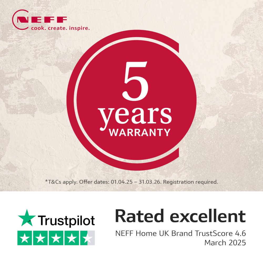 Neff KI7863DD0G N70 No Frost Integrated Fridge Freezer, Fixed Hinge, 60/40, D Rated