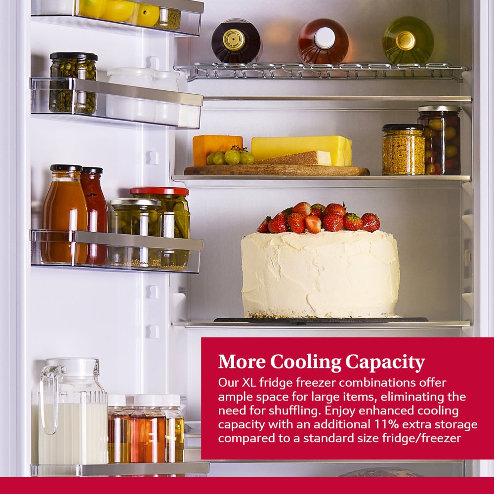 Neff KI7962FD0 N50 No Frost Integrated Fridge Freezer, Fixed Hinge, 70/