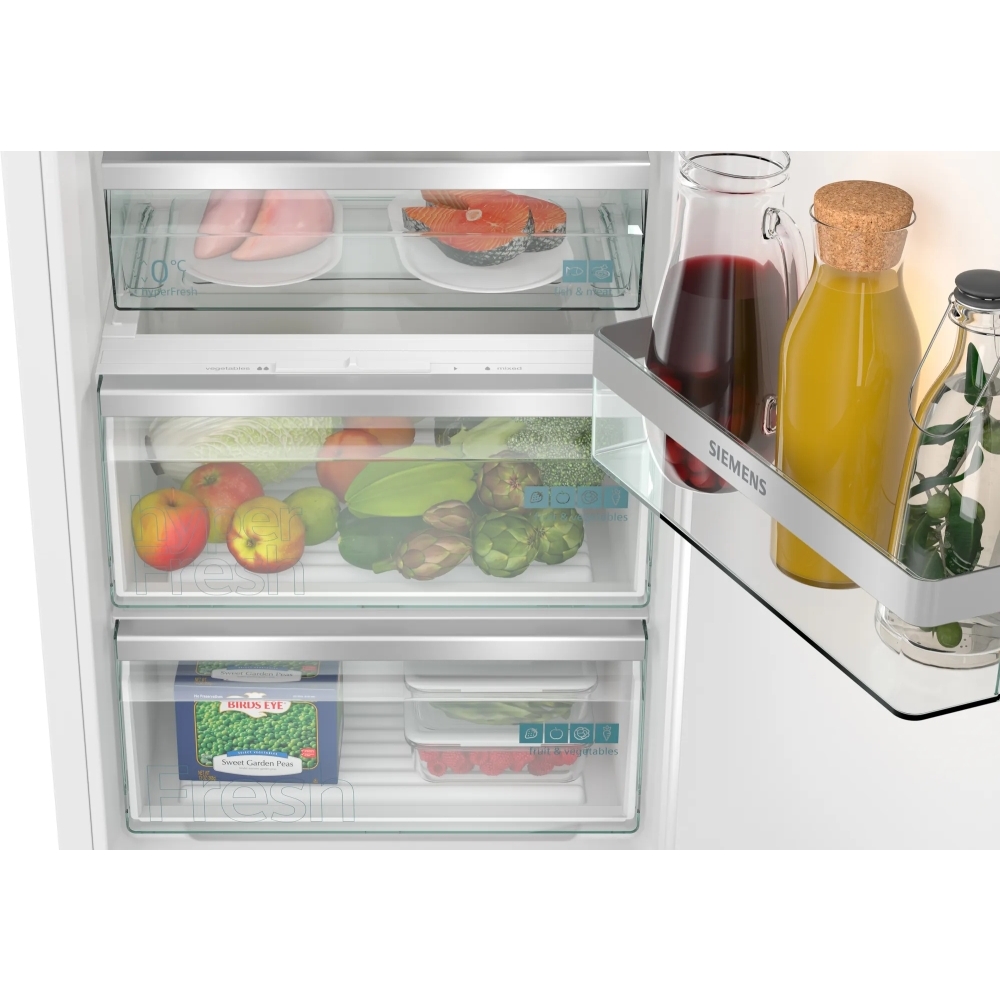 Siemens KI81RADD0G iQ500 BuiltIn Larder Fridge, Fixed Hinge, White, D